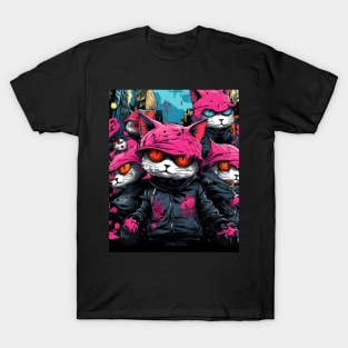 Gangsta Cats, Badass Cats of The Neighborhood! Splash T-Shirt